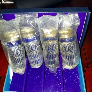 Vintage cobalt salt and pepper shakers